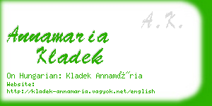 annamaria kladek business card